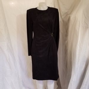 David Warren Black Dress 8 Buckle Long sleeve